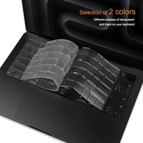 MasiBloom Keyboard Cover Skin for MacBook Pro 14" 16 inches (M5-M1) Pro/Max Chip 2026-2021 A3429 A3428 A3434 A3426 A3427 A3112 TPU Protector Accessories US/ANSI Layout (Space Black) by MasiBloom - Image 6
