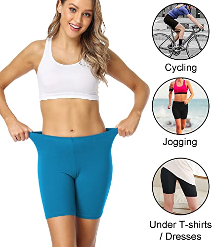 Image of wirarpa Women's Cotton Boy Shorts Underwear Anti Chafing Soft Biker Short Plus Boy Shorts Panties 4 Pack, Multicolor05-4 Pack