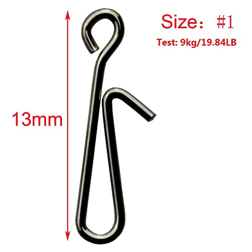 Luengo 100Pcs Fishing Fast Lock Barrel Swivel Solid Enforce Fishing Pin Snaps Connector (50Pc 1#) #TOP1