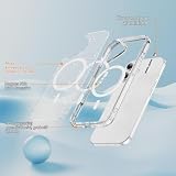 Yichxu Etui do iPhone 17 kompatybilne z Magsafe, przezroczyste, brokatowe, magnetyczne etui na telefon komórkowy, odporne na zarysowania tył telefonu, odporne na uderzenia, miękkie etui TPU do iPhone