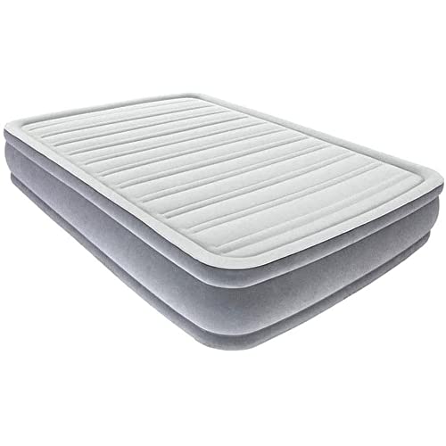 ZHYKLL Twin Air Mattress, Built-in High Speed Pump, Top and Side Flocking Bed Makes it Puncture Resistant, Best Durable Inflatable Twin Size Blow Up Mattress for Camping, Home, Travel