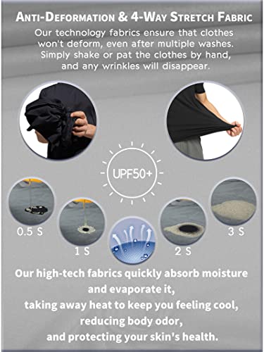 Men's Performance T-Shirt Wrinkle-Resistant Quick Dry Short Sleeve Moisture Wicking Upf 50+ Sun Protection Athletic(Green,M) #TOP1