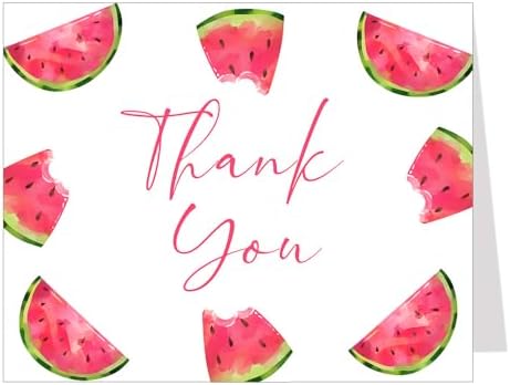 Personalized Watermelon Note Cards - Summer Thank You Notes, Hostess