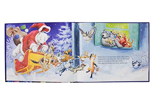 Dan Dee ‘Twas The Night Before Christmas | Illustrated Hardcover Book & Holiday Bear | Officially Licensed, Collectible Bedtime Story & Plush Toy Gift Set, Blue & White #TOP7