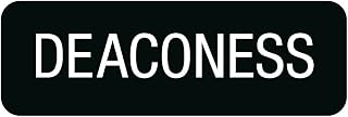 Deaconess 1 x 3 Inch Magnetic Name Badge, Black (2 Pack)