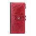 Produktbild Leder Damen Brieftasche Leder Casual Langen Abschnitt Leder weibliche Clutch Bag extrem langlebige Brieftasche den Kauf wert - rot