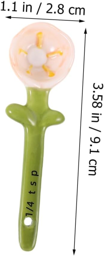VOSAREA 1set Flower Figurine Measuring Spoons Baking Spoon Measuring Cute Kitchen Gadget