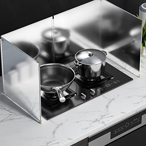 Barrera antigrasa para estufas y protector antisalpicaduras de cocina plegable 2