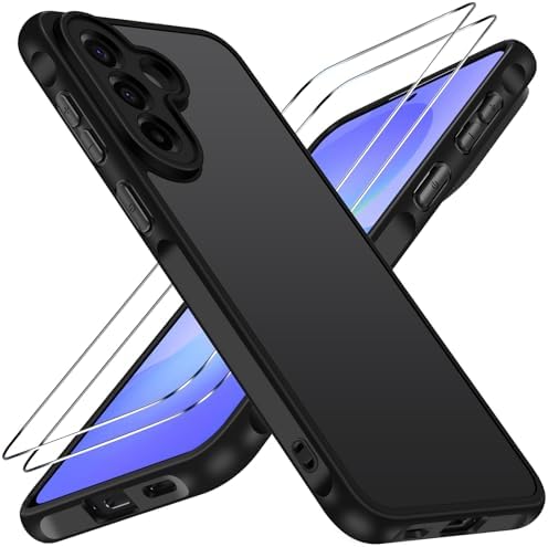 ivoler Hülle für Samsung Galaxy A57 5G mit 2 Stück Panzerglas, [Militärstandard] Stoßfest, [Kameraschutz] Handyhülle, Matt Durchscheinende Rückseite, Anti-Fingerabdruck Schutzhülle