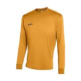 Con tejido transpirable Mitre Men Camero Long Sleeve Football Match Day Shirt - Amber, Medium/38 - 40-Inch