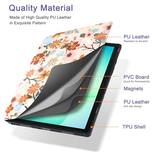 Image of CoBak Case for Samsung Galaxy Tab A11+ Plus 11 inch 2025, Multi-Viewing Angles, All New PU Leather Folio Stand Cover with Auto Sleep Wake Feature for Samsung Galaxy Tab A11+ Tablet 11-inch, Tan Jas
