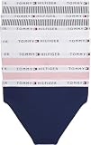 Tommy Hilfiger Mädchen 7er Pack Slips mit Logobund, Mehrfarbig (Bon Pink/Navy/Ithaca/White), 8-10 Jahre