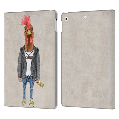 Étui coq de punk Barruf pour Apple iPad 10.2 en cuir avec portefeuille