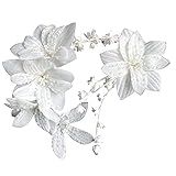 Accesorio decorativo único, utilizado como uso para clip de pelo y broche trasero, hermoso broche de flores artificiales.