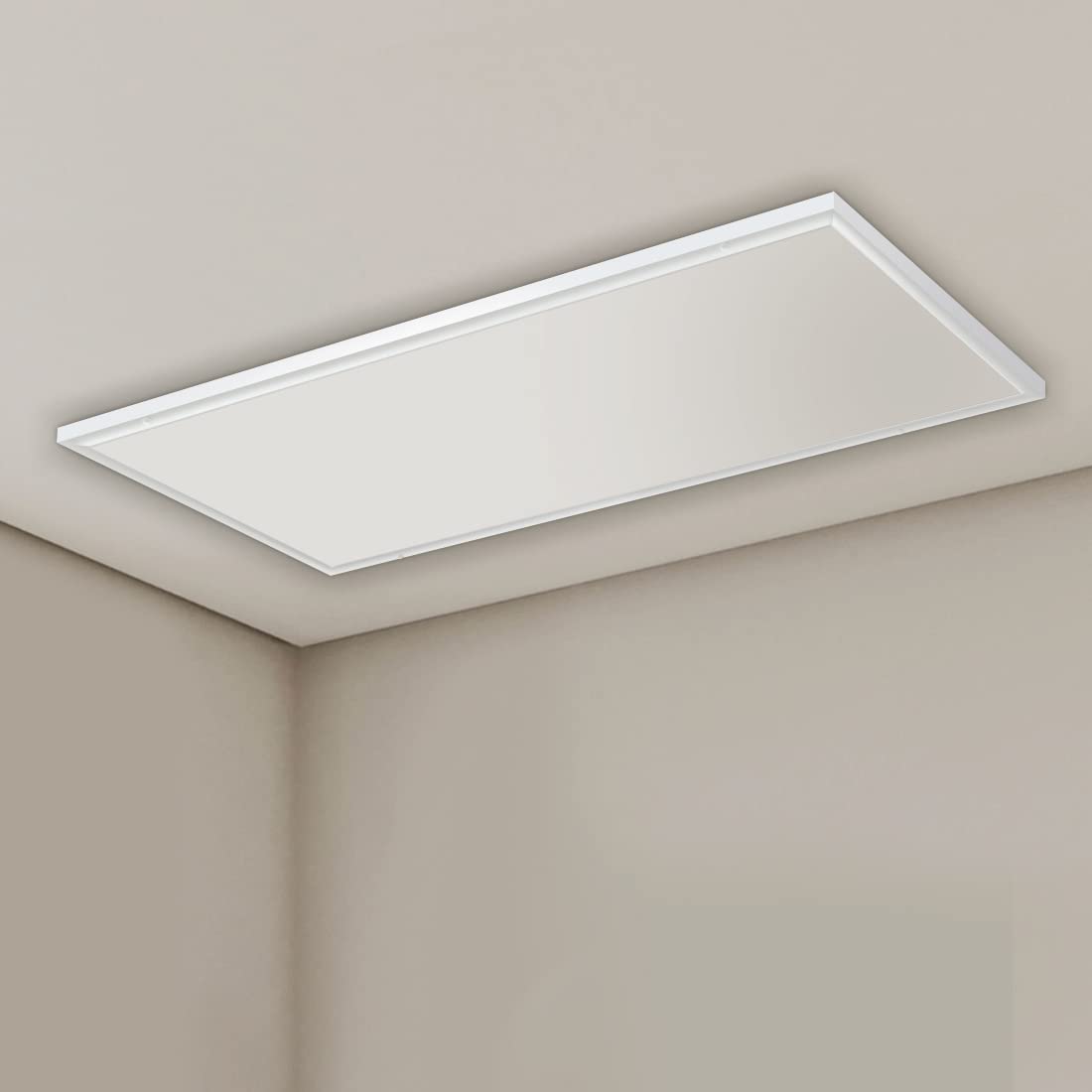Infrarotheizung Deckenmontage 860W, Infrarotheizung Heizplatte Heizkörper Heizpaneel, Infrarot Deckenheizung mit Überhitzungsschutz, Elektroheizung Energiesparend-1220 * 630mm