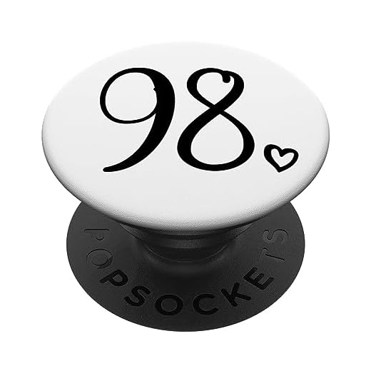 Número 98 Noventa y ocho para mujeres, 98 años 98 cumpleaños PopSockets PopGrip Intercambiable