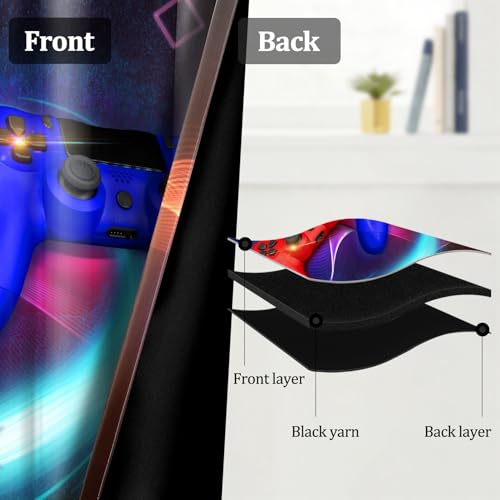 Kzzfqxb Playing Games Blackout Curtains, Gamepad Window Drapes for Kids Boys Video Game Room, Gaming Controller Curtain Panel with Thermal Insulated Grommet,2 Panels,Each W42 xL85 by Kzzfqxb - Image 5