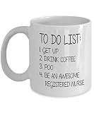 NA Infirmière autorisée à Faire la liste Tasse drôle être génial liste infirmière autorisée Cadeau Tasse à café Tasse à thé Blanc