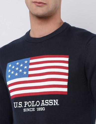 Image of U.s.Polo Association Men's Brand Patterned Knit Regular fit Sweater