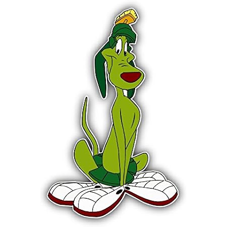 Marvin Martian Middle Finger Sticker - Laptop, Bumper, Window Decal, 2.5" X 1.5" Vinyl