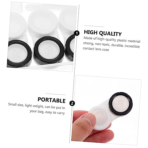Anneome Caixa 5Pcs caixa de cuidados duplex recipiente de lentes caso de contato Estojo para Caixinh