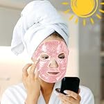 CALIDAKA Gel Beads Face Cover Ice Mask Pack Cold Face Eye Mask Ice Pack Reduce Face Puff Gel Beads Hot Heat Cold Compress Pack Face SPA for Woman Sleeping, Pressure, Headaches(COLOR:Pink) - Image 3