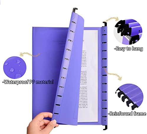 WAIZHIUA 25Pcs A4 Suspension Files, 5 Colour Hanging Filing Folders Polypropylene Filing Cabinet Folders with Tabs and Inserts for Office Home School Work