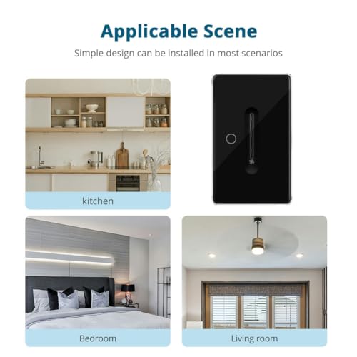 Interruptor de ventilador Zigbee con luz para climatizar salones modernos Tuya 3