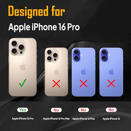 Image of Zapcase Back Case for iPhone 16 Pro | Slim Lifetime Anti-Yellow Crystal-Clear Cover with Elevated Camera Protection & MagSafe Compatibility | Premium German Polycarbonate | Shockproof | Clear