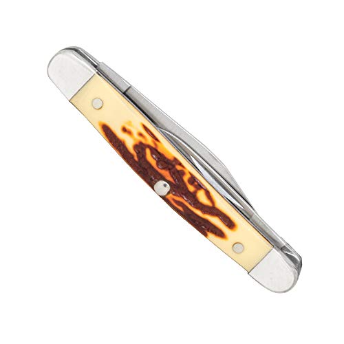 Bear & Son Cutlery 2 7/8" Stag Delrin Pen Knife, Burnt #TOP1