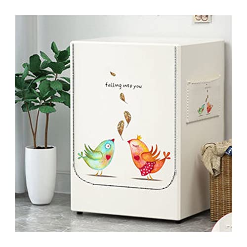 Washing Machine Cover Portable Washing Machine Cover Washing Machine Dryer Cover Waterproof Silver Coated Fabric Sunscreen Washer Case for Home Appliances