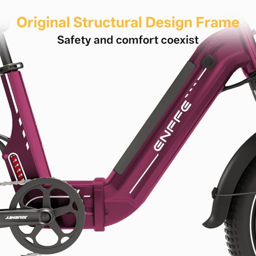 Image of Foldable Electric Bike for Adults, 7-Speed 20 inchx4 Fat Tire Ebike with Removable Battery, Up to 100 Miles Range, Full Suspension Step-Thru E Bike, UL 2849 Certified
