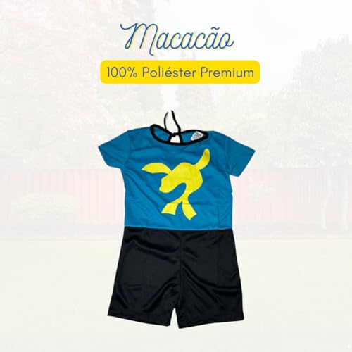 Fantasia Infantil Neto Macacão Luccas Aventureiro Azul Tamanho M