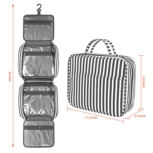 Cocopa Hanging Travel Toiletry Bag, Toiletry Bag For Women And Men, Water-Resistant Travel Makeup Bag With Hanging Hook,Travel Toiletry Organizer For Shampoo, Accessories,Toiletries(Grey) #TOP6
