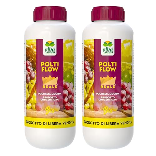 Albagarden - Polti Flow Bordolese Biologico - Concime con Rame Naturale + Boro Per Piante - Contro Peronospora Oidio Verderame Solfato Ossicloruro - 2 x 500 ml Concentrato