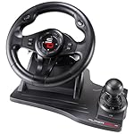 SUBSONIC - Superdrive GS550 Steering Wheel - Racing Wheel with Pedals, Paddles, Shifter. Diameter 25 cm, 270° Rotation Angle, Vibration - For Switch 2, Switch, Xbox Series X/S, PS4, Xbox One, and PC
