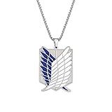 vurotry Anime Wing Necklace for Men Cosplay Wing Necklace Anime Wings Necklace Jewelry (silver)