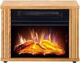 Chimenea eléctrica, Chimenea eléctrica de 900/1800 W, quemador de leña, calentador de estufa de chimenea eléctrica con efecto de llama, adecuado for sala de estar, dormitorio, estudio Calentador de es