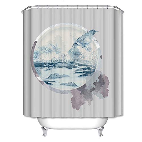 Rideaux de salle de bains imperméables MU épais pour isolation de douche de maison