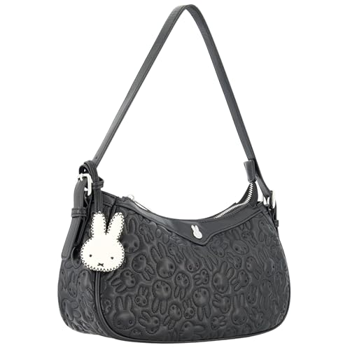 Danielle Nicole Miffy Shoulder Bag, Women's Quilted Mini Handbag with Adjustable Shoulder Strap, Black, One Size