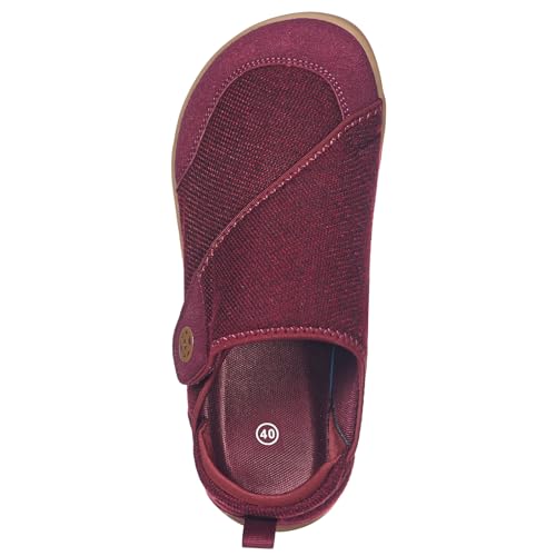 Image of Sisttke Diabetic Shoes for Women Wide Width Arch Support Diabetic Slippers Adjustable Orthopedic Barefoot House Shoes for Swollen Feet Edema Arthritis Indoor Outdoor,Wine Red,9 Wide Women