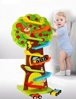 Wooden race track toy car ramp toys for toddlers Race Track Car Ramp racer Toy for 3 4 5 6 7 8 Year Old Boy Girl Gifts, Birthday Present Wooden Race Trac