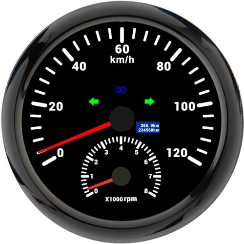 Xs[h[^[ [^[ 110mm 4-3/8C` GPS Xs[h[^[ ^R[^[t 0~120kmh  gbN {[gp jo[T 8000RPM ^R[^[ 12V 24V(120KMH BN)