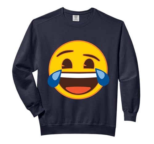 Official Emoji Laughing Tears Yellow Smile Face Comfort Colors Adult Sweatshirt