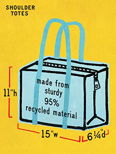 Blue Q Shoulder Totes: Hefty Zipper, Exterior Pocket, Reinforced Floor. (Octopus) #TOP7