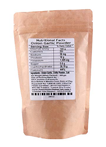 Image of Leeve Kolhapuri Kanda Lasun Mirch Masala 400g | Authentic Spicy Maharashtrian Masala | Vada Pav, Bhakri & Sabzi Taste Enhancer | Onion Garlic Chutney Powder
