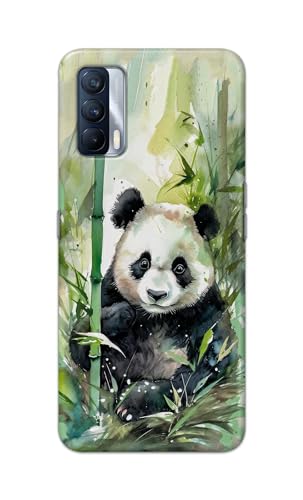 Image of Printed Hard Back Cover for Realme X7 5G Back Cover (Panda -J1) -190724(EA)