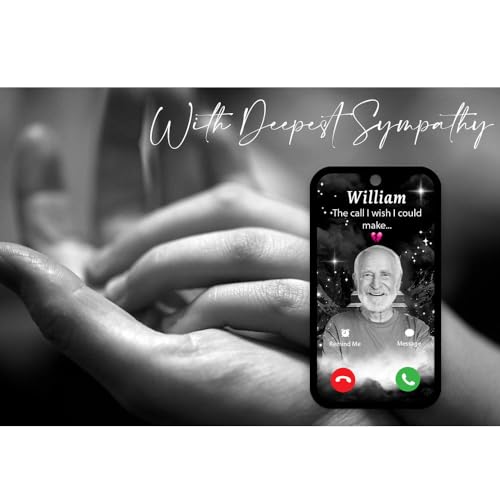 TM TEEMAN The Call I Wish I Could Take Keychain - Custom Photo and Name Keychain - Personalized the Call I Wish I Could Make Memorial Keychain with Picture, Sympathy Bereavement Gift