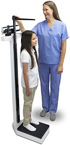 DETECTO 339 Physician's Scale with Height Rod, Dual Reading, 440 LB x 4 OZ / 200 KG x 100 G