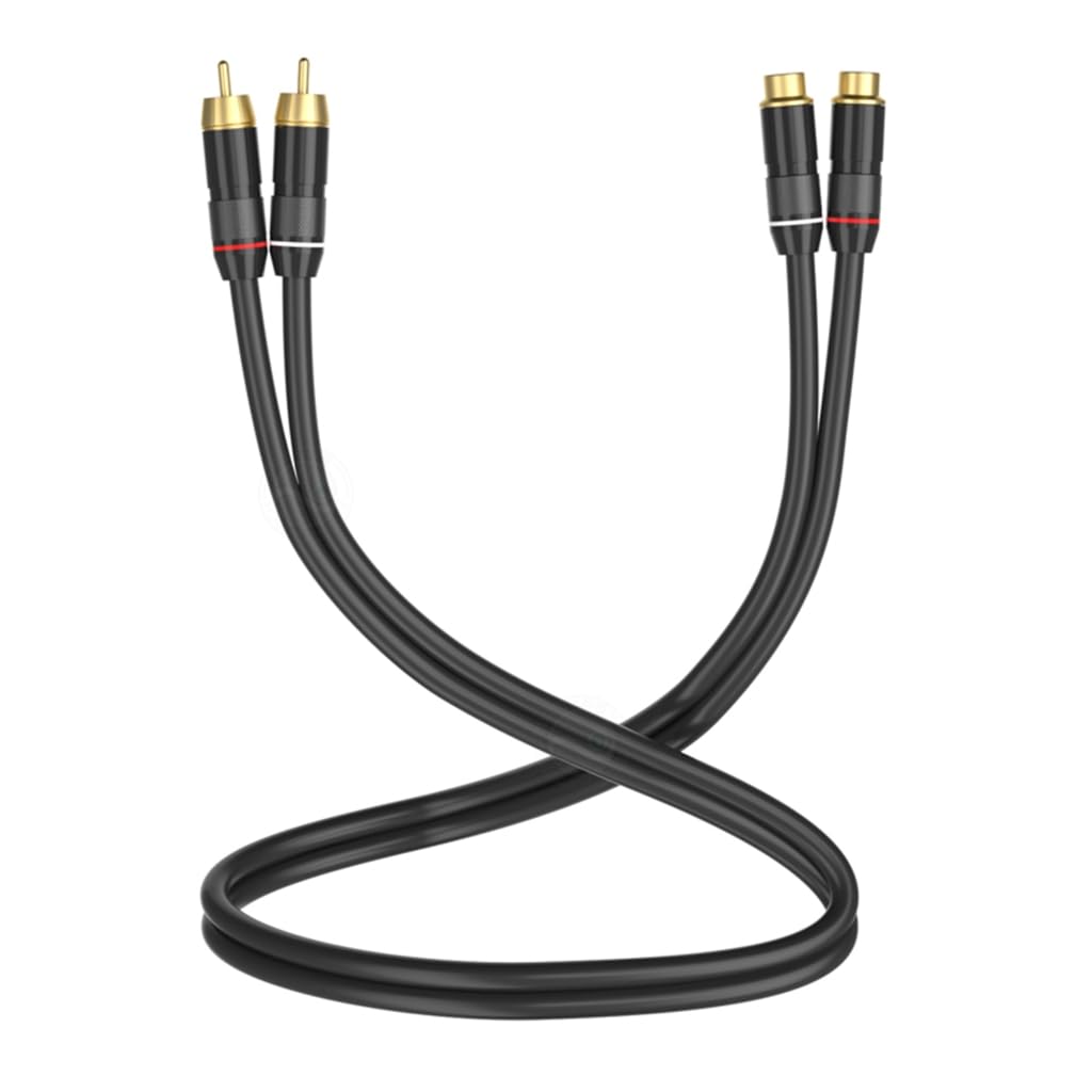 Câble d'extension 2RCA stéréo 2RCA mâle vers 2RCA femelle